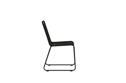Gartenstuhl Mirava - in Schwarz mit Polyesterseil